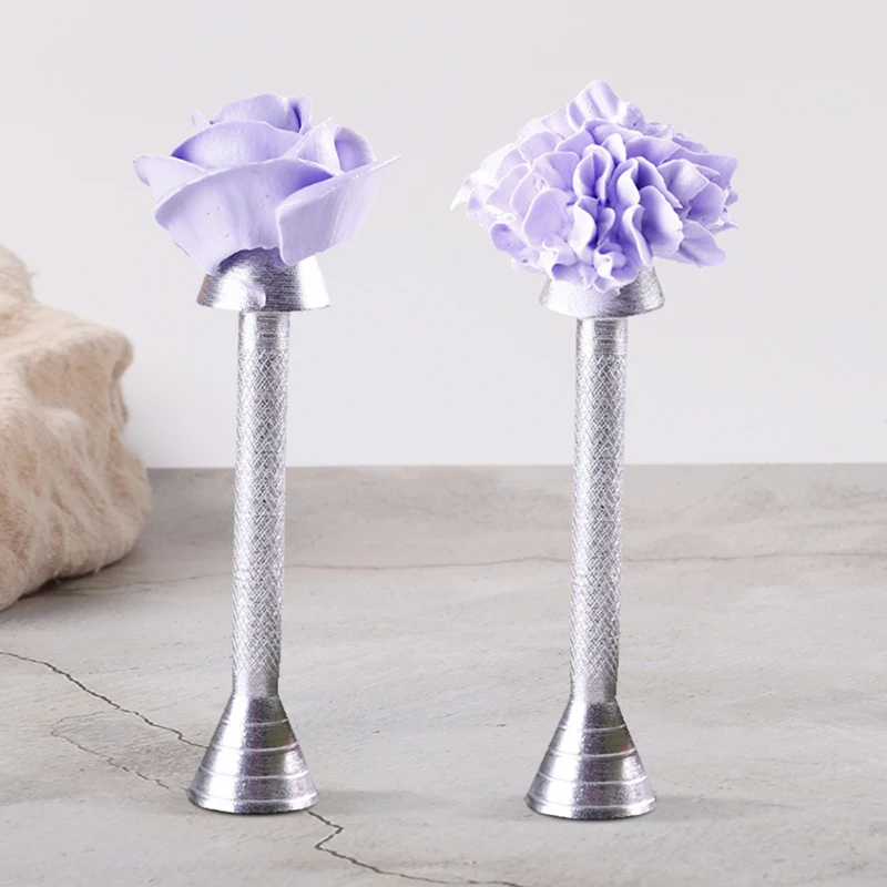 Kitchen Glutinous Roses Flower Holder Decoration Pastry Sticks Baking Cone Cream Tools Piping Cake Aluminium Alloy 101PC Rod