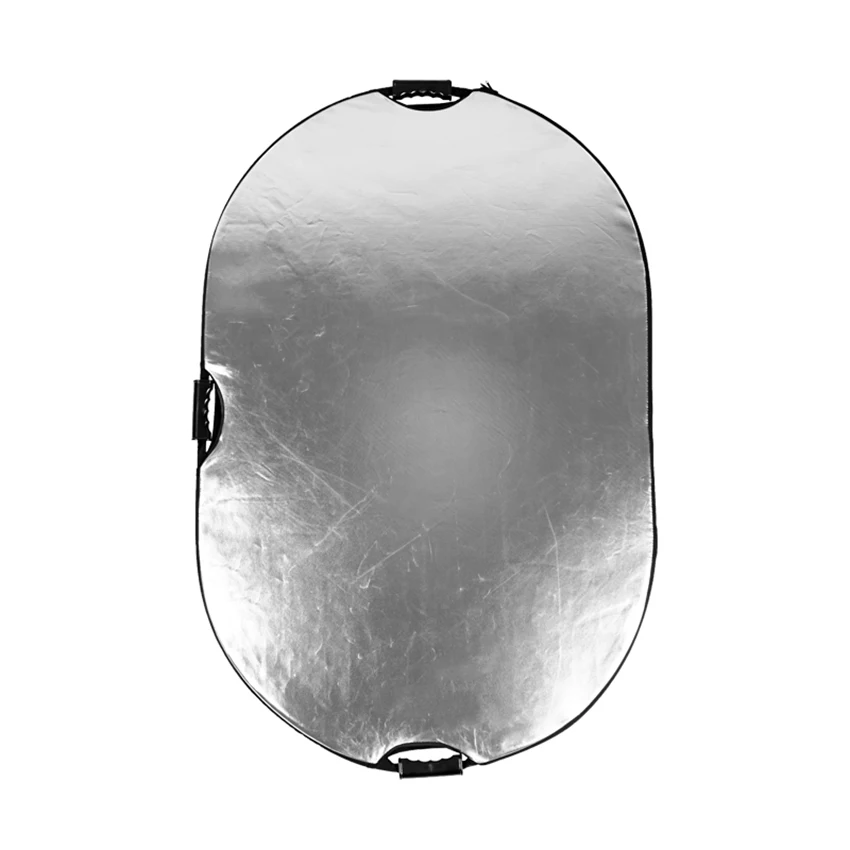 1Pc 80*120cm 5 In 1 Oval Photo Studio Reflector Soft Lighting Board Collapsible Outdoor Photography Reflector Fill Light Board