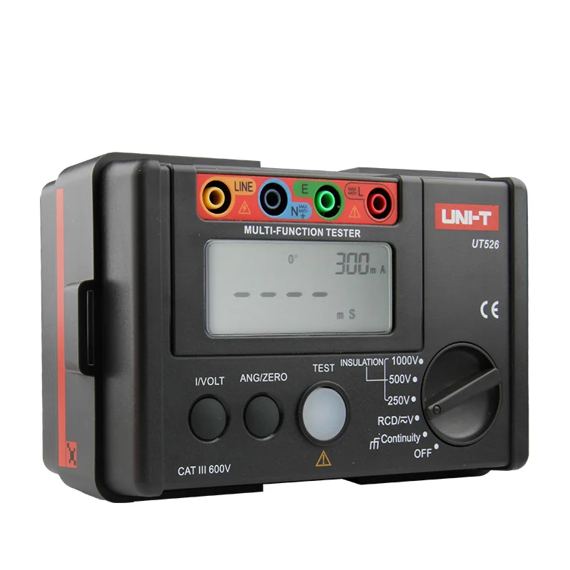 UNI-T Digital Electrical Meter Insulation Resistance Tester AC DC Voltmeter UT526 RCD Test / Low Resistance Continuity Measure