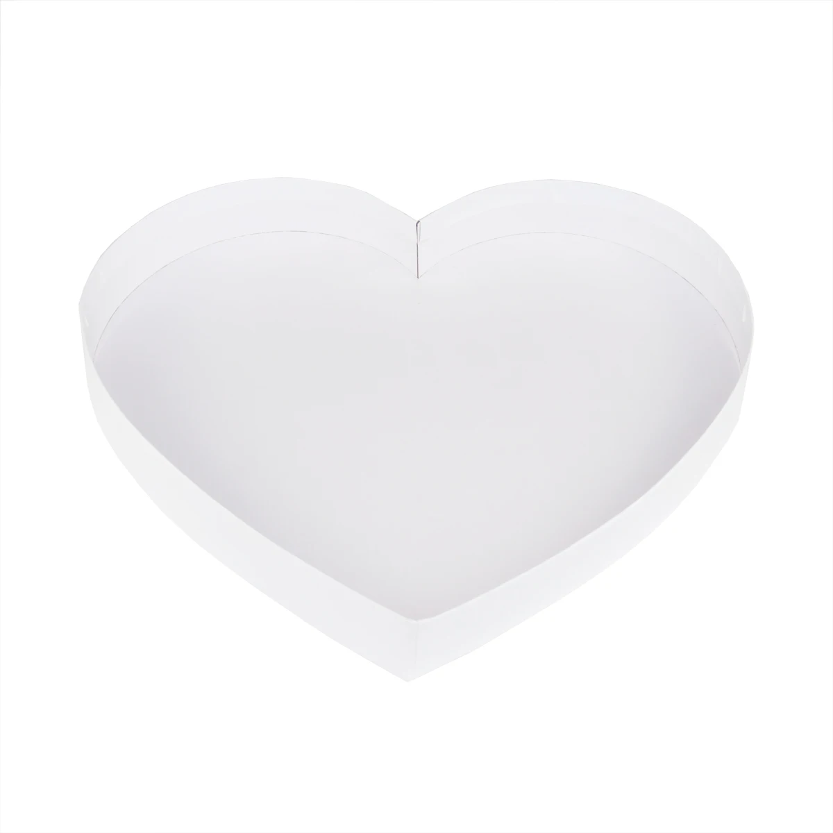 White Valentine\'s Day Lover Wedding Paper Heart Shaped Gift Box Rose Flower Box With Clear Lid