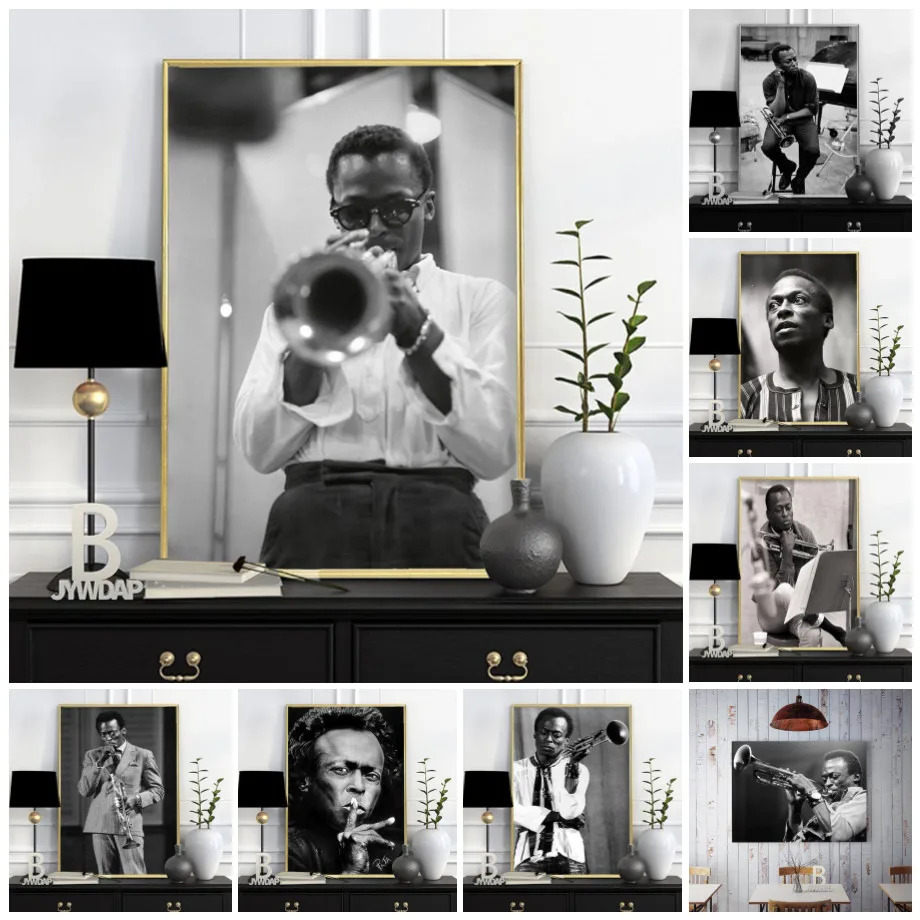 Miles Davis Poster Jazz Music Star Posters and Prints Wall art Decoration Canvas Painting art Home Decor