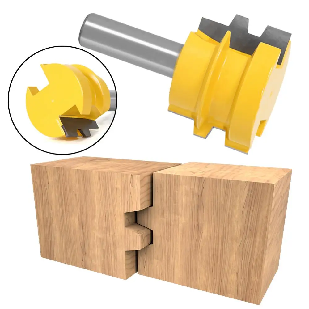 1pc Glue Joint Router Bit - Medium Reversible Woodworking Chisel Cutter Tool - 1/2\