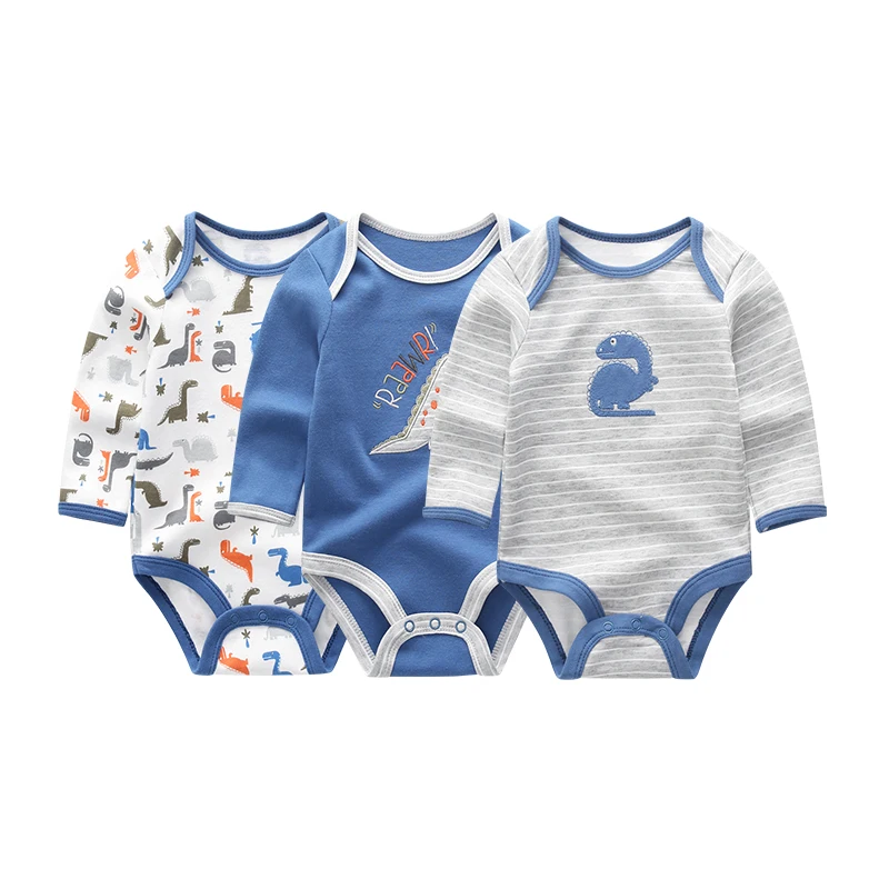 Kiddiezoom New Baby Boys Bodysuit Long Sleeve Cotton Baby Boy Girl Clothes Newborn body bebe infantil Clothing