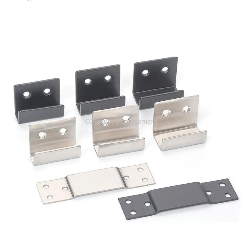 Stainless Steel Hanging Code Ceramic Tile Display Buckle U-shape Corner Brackets Joint Fastener Screens Wall Support