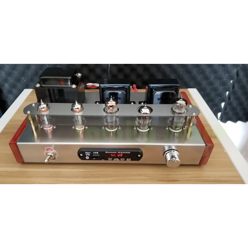 

hot sell! beautiful sound 6p14 bluetooth tube power amplifier DIY kit, Class A single-ended fever tube amplifier, power 4w*2