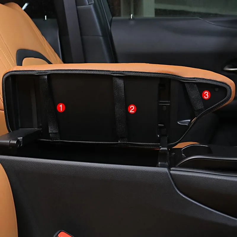 Tonlinker Interior Armrest Storage box Cover Case Stickers for LEXUS UX 2019-20 Car Styling 1 Pcs TPU Leather Cover sticker