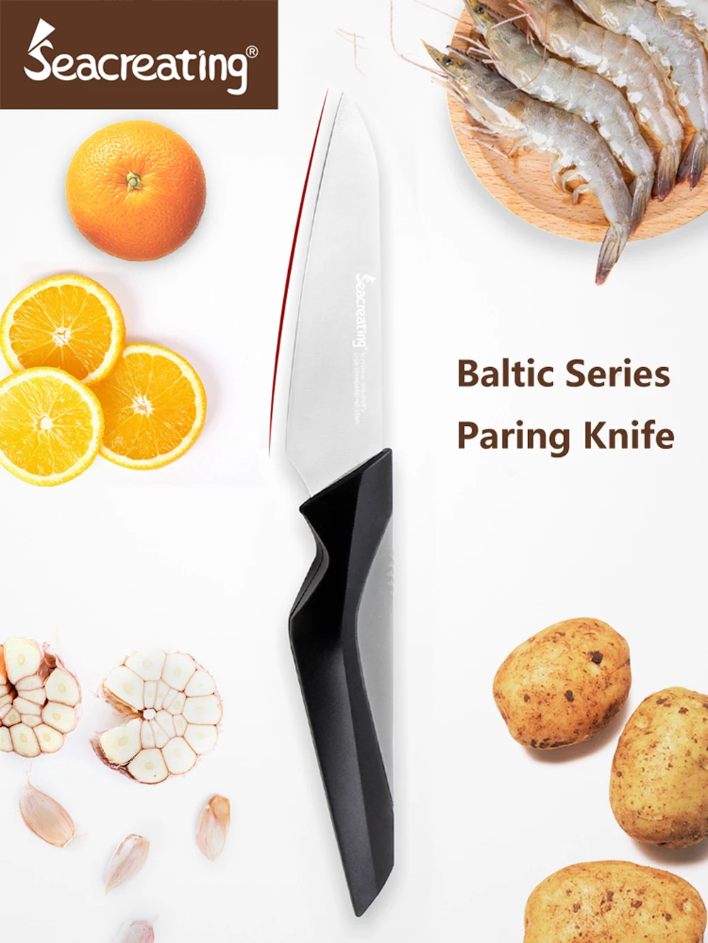 

Seacreating Baltic Sea Series Paring Knife 4inch Pro Kitchen Knife German Stainless Steel Fruit Peeling Knife