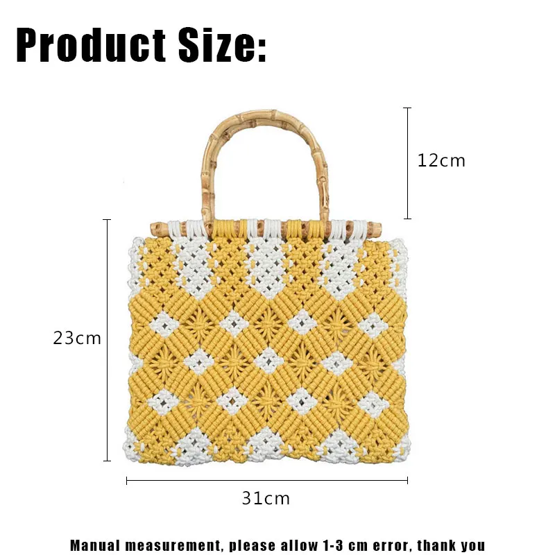 YoReAi Summer Handmade Straw Bag Female Large Capacity HandBag Casual Hollow out Shoulder Bags Fashion Weave Beach Totes Pack