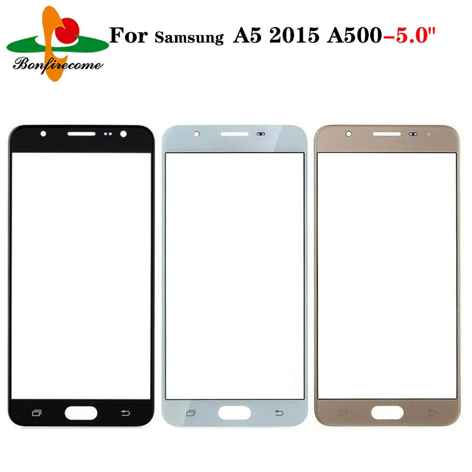 For Samsung Galaxy A5 2015 A500 A500F A500FU A500M A500Y A500FQ Touch Screen Panel LCD Front Outer Glass Cover Lens Replace