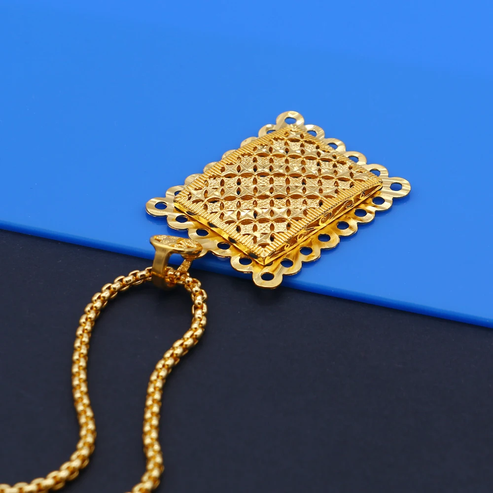 

Vintage 925 Silver Rectangle Necklaces For Women Gold Square Necklace Punk Geometric Square Pendant Creative Jewelry Gifts