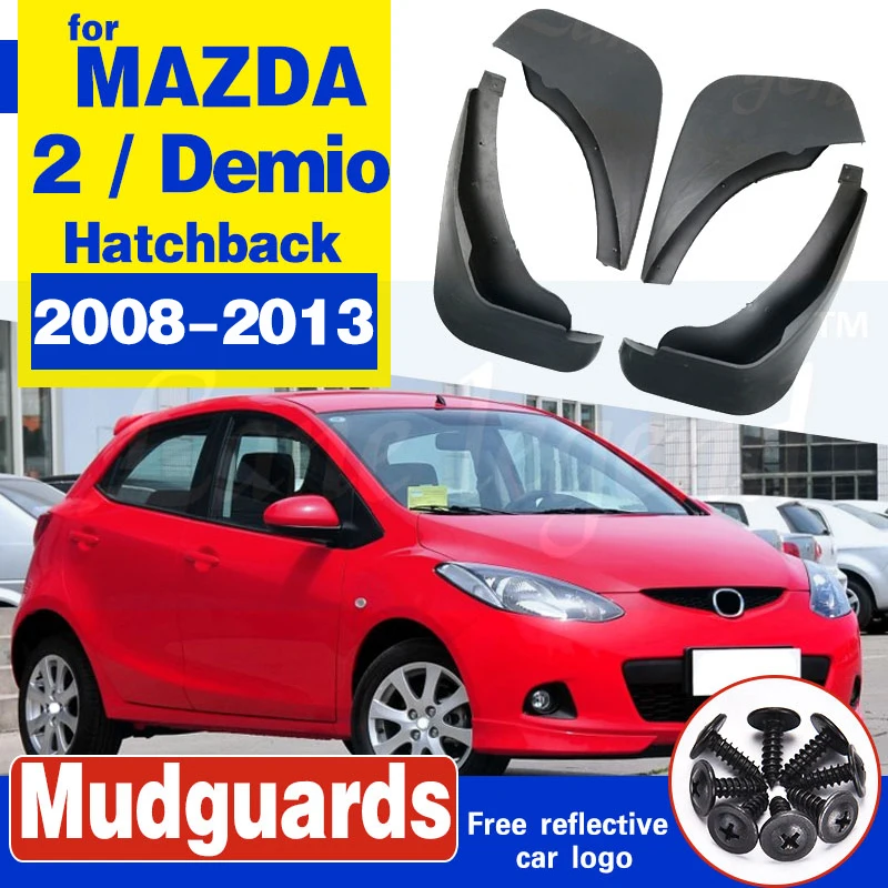 

Mud Flaps For Mazda 2 / Demio 2008-2013 GE Hatch Hatchback Mudflaps Splash Guards Mud Flap Mudguards Fender 2009 2010 2011 2012