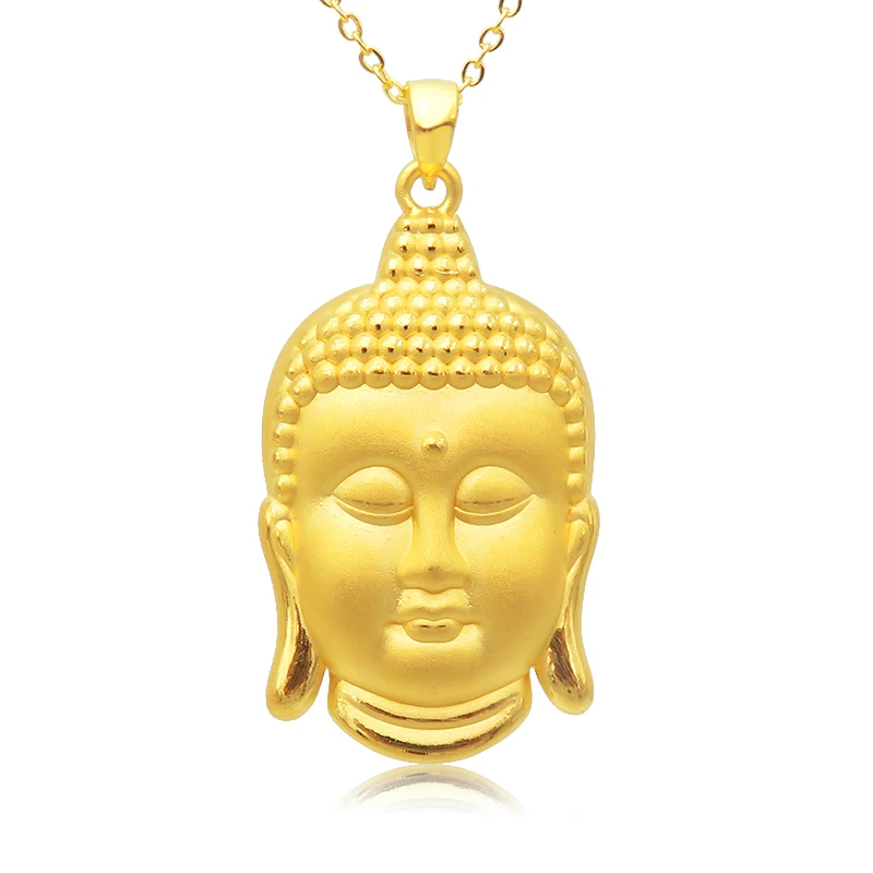 New Arrival 24K Yellow Gold Pendant Women 999 Gold Buddha Pendant