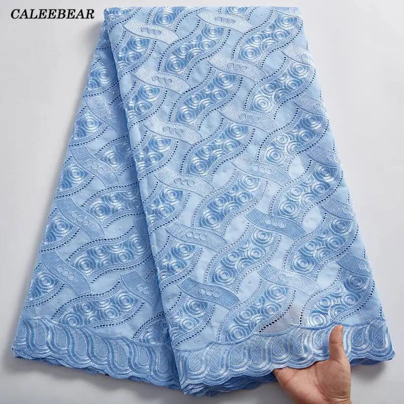 

Latest 2021 African Lace Fabric Embroidery Swiss Voile Lace In Switzerland Nigerian Dubai Garment Lace Materials For Dress S2379