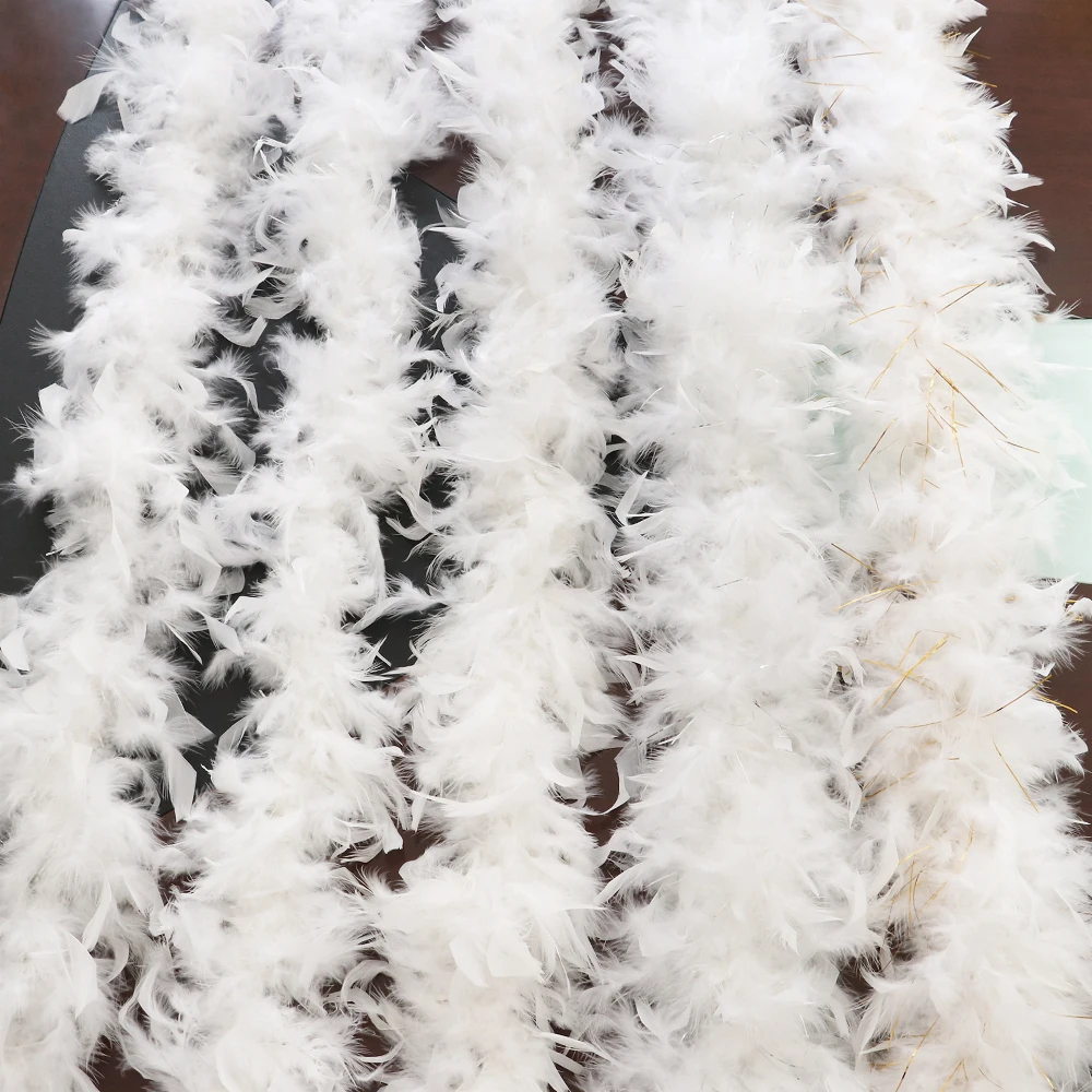 

2Yards 40/60/90g Fluffy White Turkey Marabou Feathers Boa Wedding Clothes Sewing Decoration Accessory Dress Shawl Crafts Plume