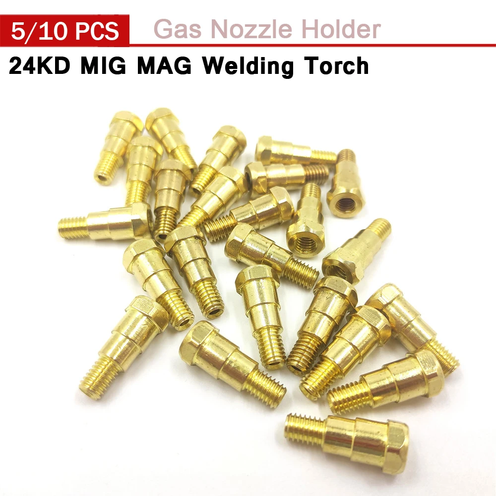 5/10pcs 24KD Gas Nozzle Holder with Nozzle Spring For MIG/MAG Welding Torch Contact Tip Holder For Binzel MB-24KD Welding Gun