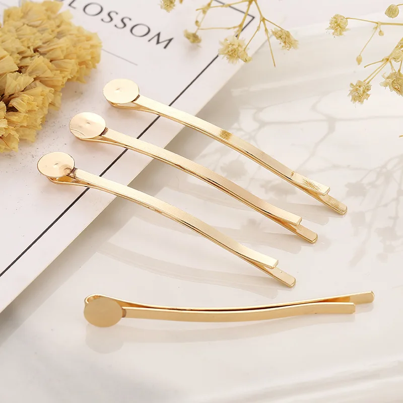 10PCS/Pack  KC Gold Color Hair Pins Clips Wedding Hair Jewelry for Women  Girl DIY Hair Clips Jewelry Making Findings Wholesale