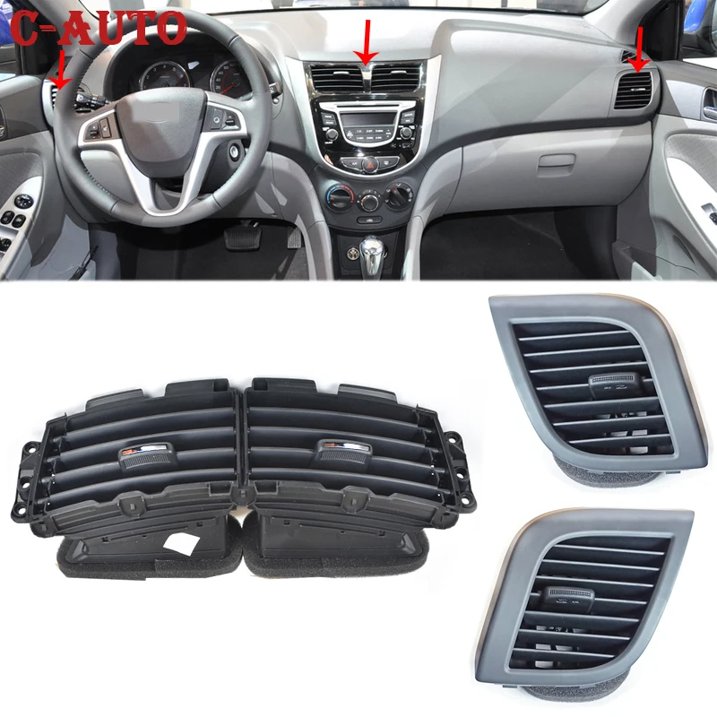 Car Interior Front Dash Center Console A/C Air Vent Outlet air conditioning Installation nozzle For Hyundai Verna Solaris valves