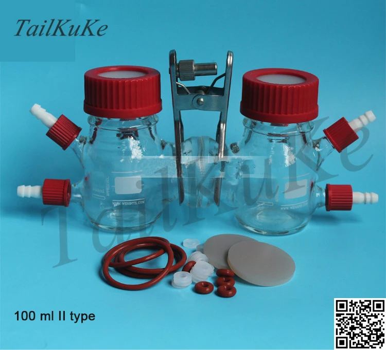 Célula de Combustível Microbiológica Célula Química Reator Mfc Célula tipo h 100ml tipo ii