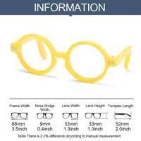 1Pcs Mini Doll Glasses For Blythe Doll Accessories Round Frame Clear Lens Eyeglasses Toys Decoration 6