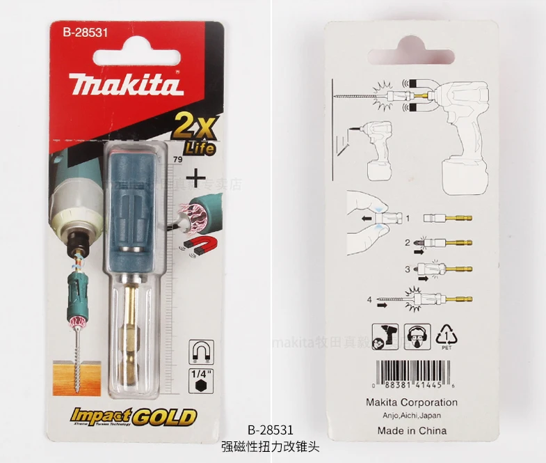 Makita bit conjunto 79mm 3 "B-28531 B-35097 ultra mag magnético bits titular impacto tecnologia substituir para impacto ouro torsão