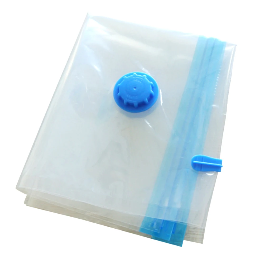 Home Vacuum Bag for Clothes Storage Bag With Valve Transparent Border Foldable Compressed Organizer Saving Seal Packet Save Spac