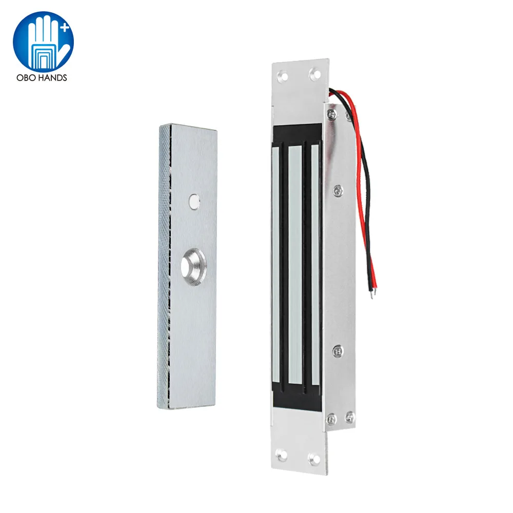 DC12V Embedded Electric Magnetic Door Lock 180kg/350lbs Electronic Magnet Lock for Wooden Glass Framed Single Door Waterproof