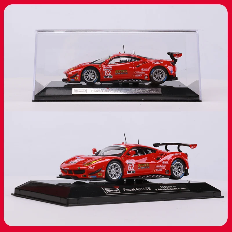 Bburago 1:43 Ferrari 488GTE 312P F430GTC 308GTB 458GT3 488 Challenge Static Die Cast Vehicles Collectible Model Racing Car Toys