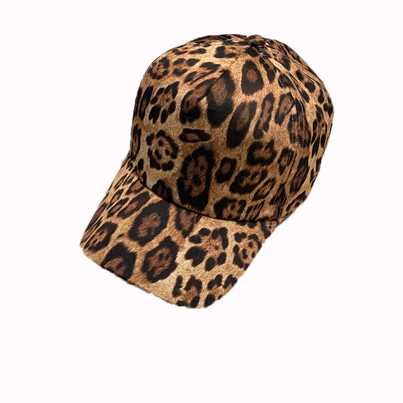 2022 New Ladies Hat Korean Fashion Wild Spring and Autumn Thin Leopard Print Cap Couples Shopping Outdoor Sunshade Baseball Caps