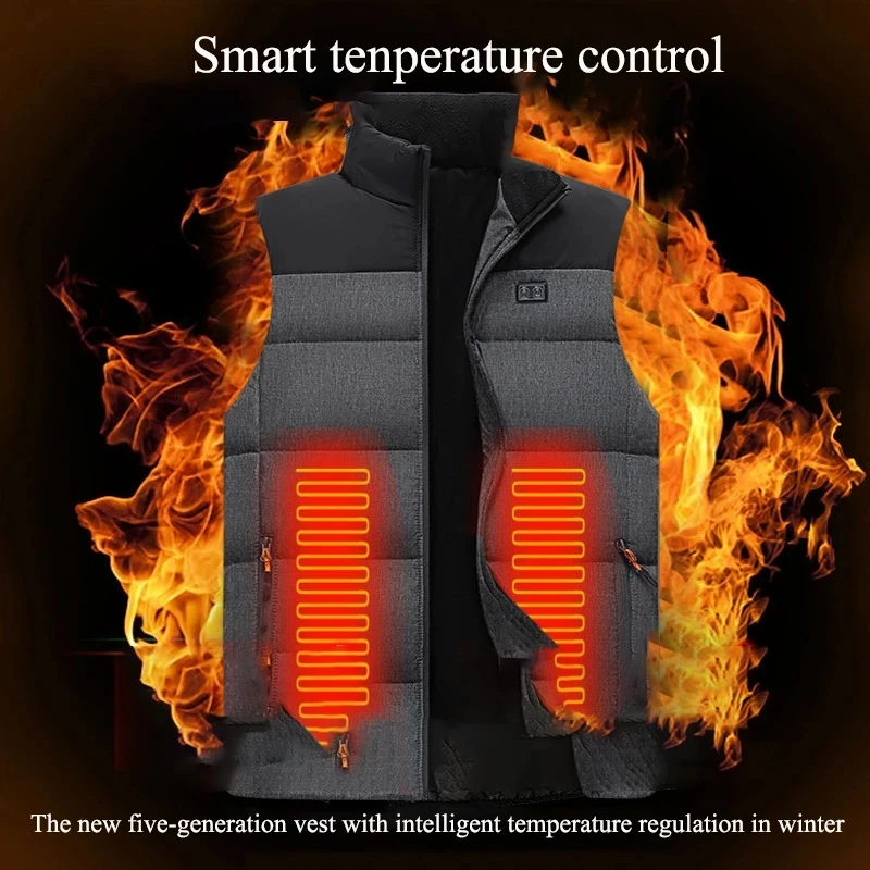 New 11 Heated Vest Jacket Graphene Men Women Coat Clothes Intelligent Electric Heating Thermal Warm Clothes Winter Heated Hunt