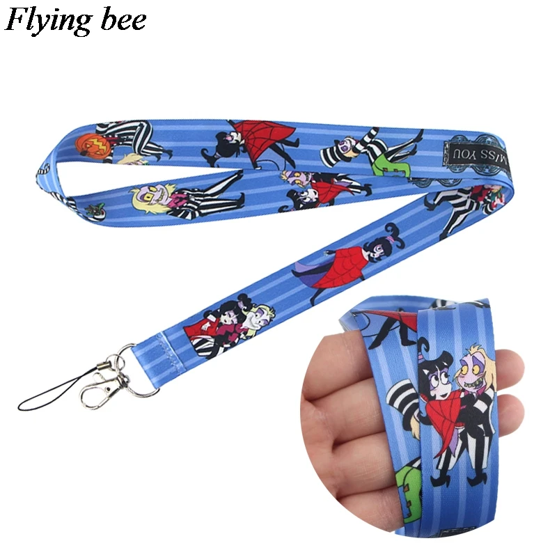 

Flyingbee Cartoon Anime Lanyard Phone Rope Keychains Phone Lanyard For Keys ID Card Cartoon Lanyards For Men Women X0799