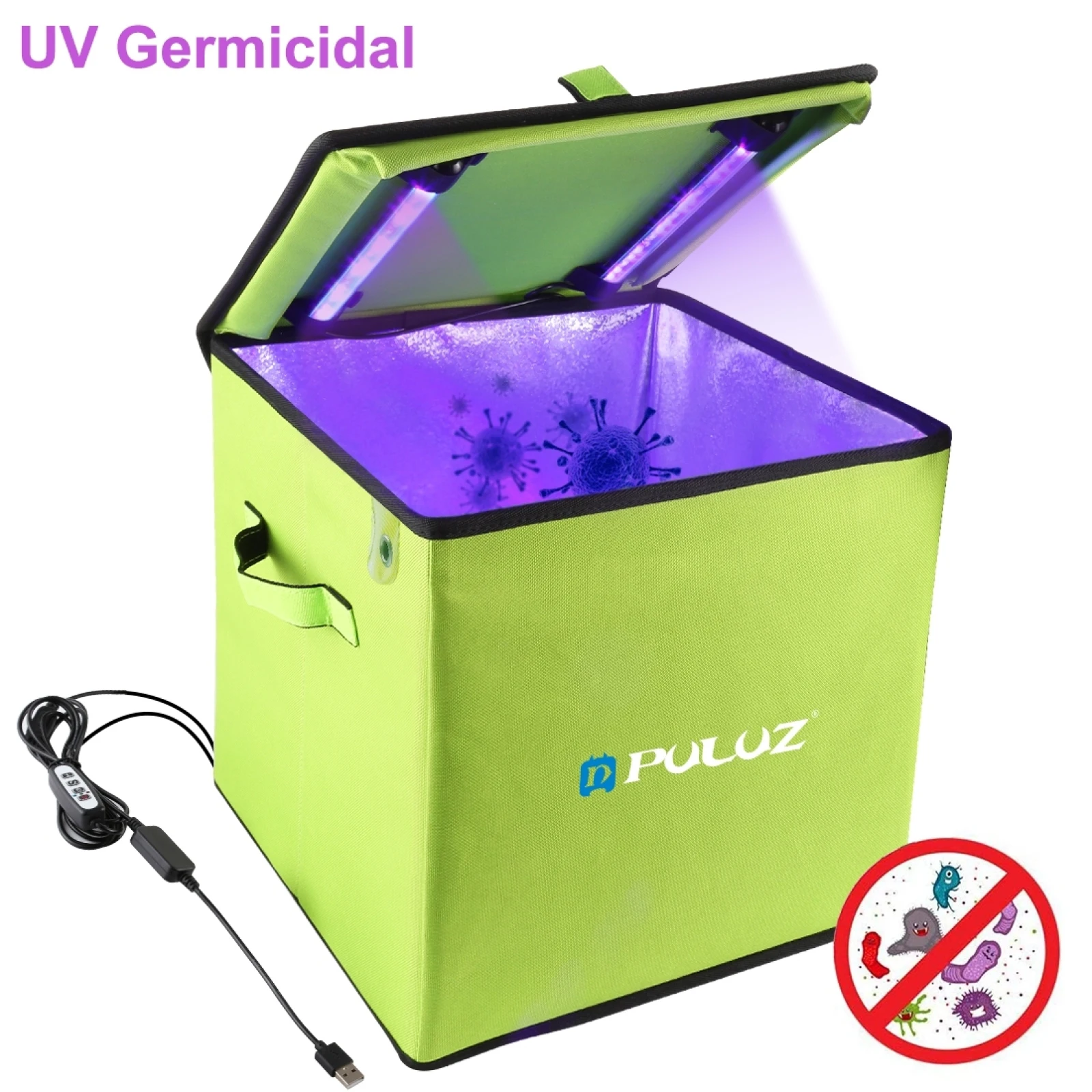 PULUZ 20/30cm UV Light Sterilizer Tent Box Household Germicidal Storage Bag Disinfection Box For Phone Key Bottle Toothbrush Toy