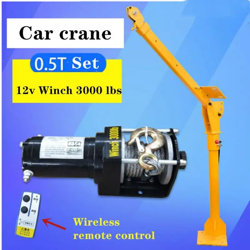 Paranco elettrico 0.5 Ton 12V verricello elettrico 3000 Lbs gru per camion di piccole dimensioni