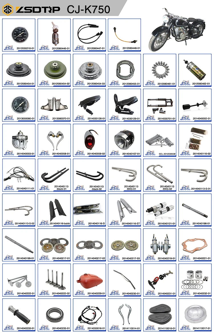 ZS MOTOS CJ-K750 Handlebar Rubber Donut Valve Tappet Ural CJ-K750 Retro Motor for R71 M72 Ural K750