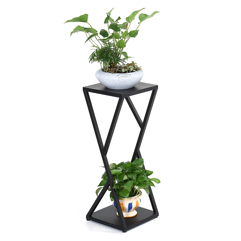 Nordic Modern Minimalist Living Room Indoor Balcony Green Radish Iron Flower Stand Shelf Floor Type Flower Pot Shelf