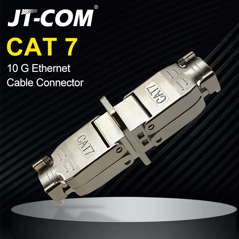 

Cat7 Cable Extender Junction Adapter Connection Box Cat7 RJ45 Module Connector Full Shielded Toolless Zinc-alloy Connector