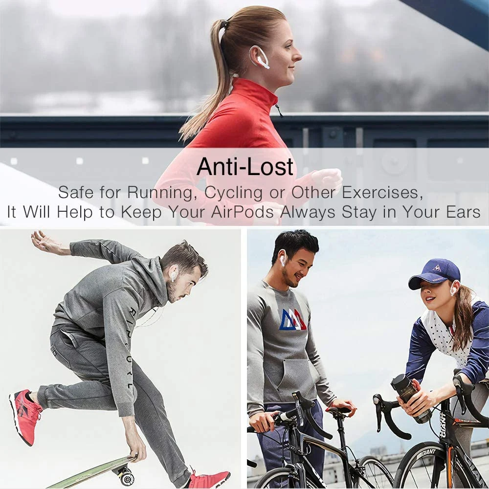 خطاف أذن مريح متوافق مع أجهزة Apple AirPods 3 1 2 و AirPods Pro ، خطاف أذن رياضي لأجهزة Air Pods Pro 3 ملحقات
