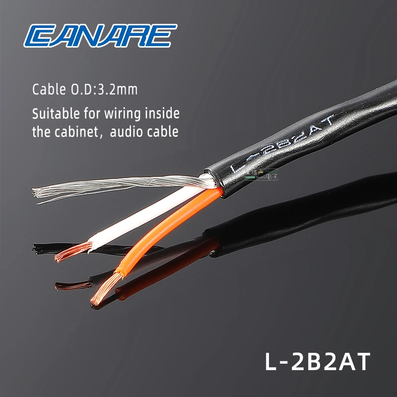 CANARE dwurdzeniowy ekranowany sygnał Audio linia łącząca L-2B2AT L-2B2AT+ OD:3.2mm instalacja inżynieryjna cienki drut naprawa słuchawek DIY