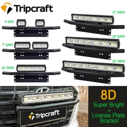 Tripcraft-Support de plaque d'immatriculation LED, Rampe, Antibrouillards de voiture, Montage rapide, Fit pour SUV tout-terrain, Camion, ATVversiAuto, 23 