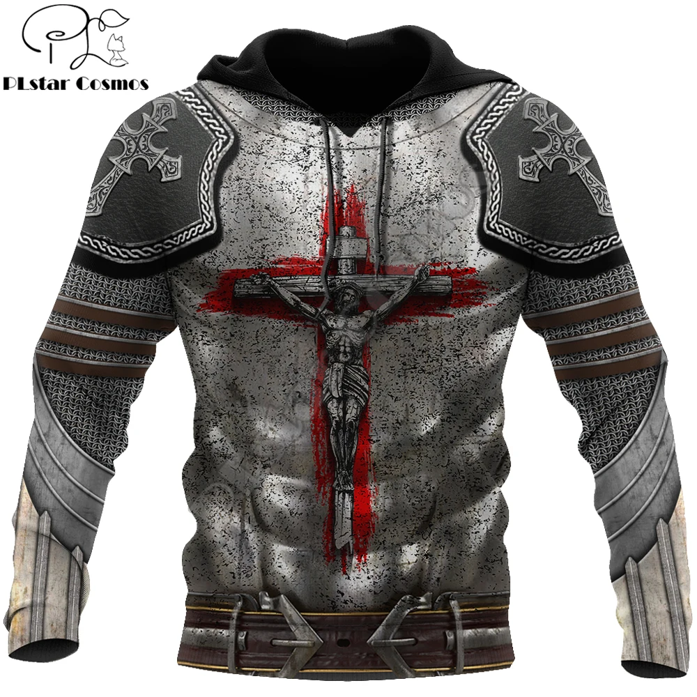 

Autumn Hoodies Armor knight Jesus 3D All Over Printed Mens Sweatshirt Unisex Streetwear Pullover Casual Jacket Tracksuits KJ639