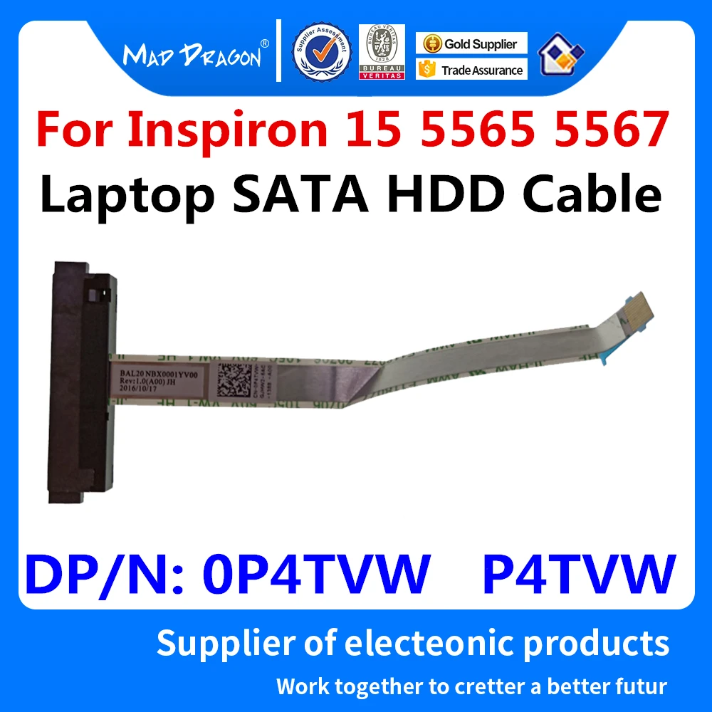 New 0P4TVW P4TVW NBX0001YV00 For Dell Inspiron 15 5000 5565 5567 BAL20 Laptops SATA HDD SSD Hard Drive Cable Connector