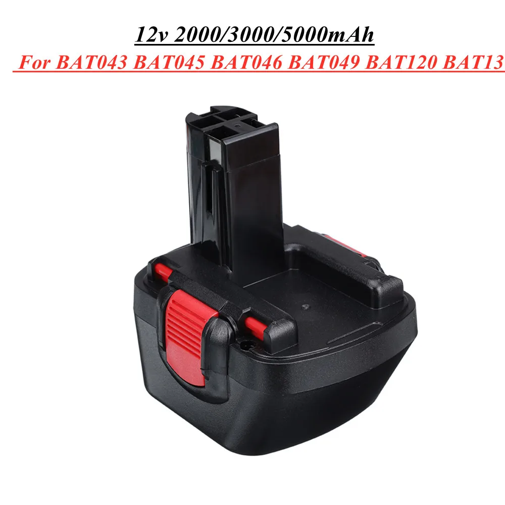 12v 2000mah 3000mah 5000mah  Battery for Bosch 12V Drill GSR 12 VE-2 GSB 12 VE-2 PSB 12 VE-2 BAT043 BAT045 BTA120 26073 35430