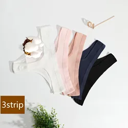 3 PCs/batch women's cotton thongs sexy women's underwear women's seamless cotton underwear underwear low waist women's white tho
