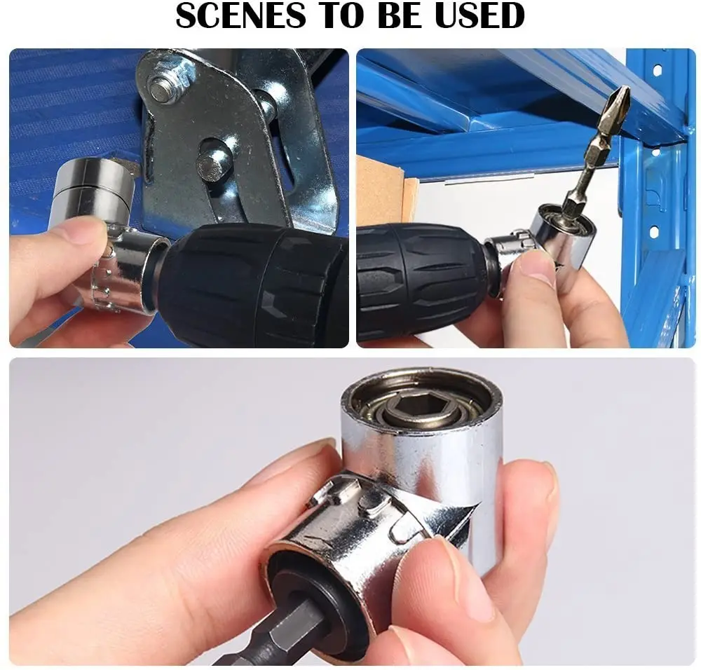 Flexible Drill Extension Hex Shank Drill Nut Driver Bit Set, Power Hand Tools Driver Sockets Adapter Extension Set Screwdriver