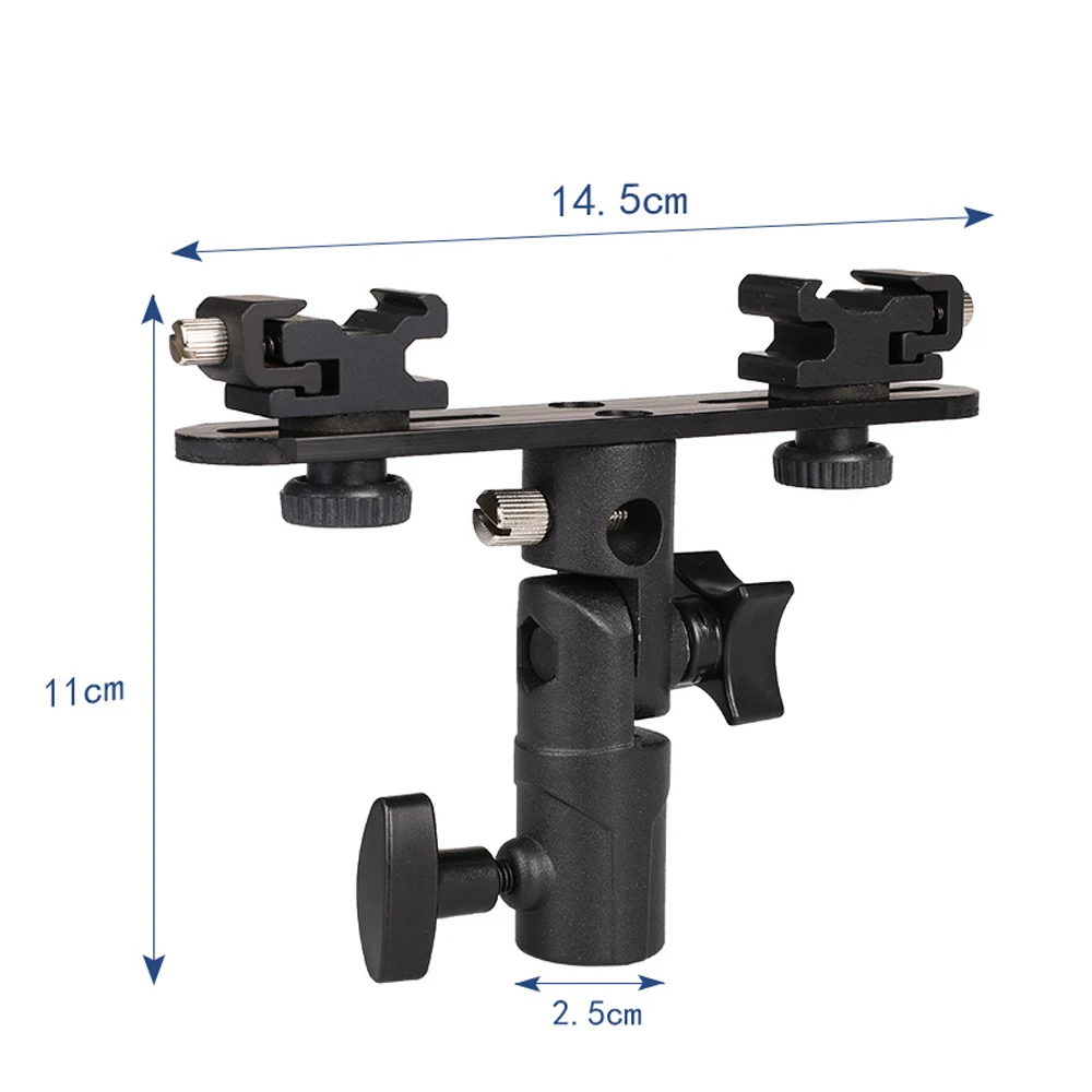 2 Giày Nóng Gắn Đèn Flash Máy Ảnh Giá Đỡ Ô Dù Giá Đỡ Đứng Dành Cho Máy Ảnh Canon Nikon Sony Speedlite Màn Hình Micro Giám
