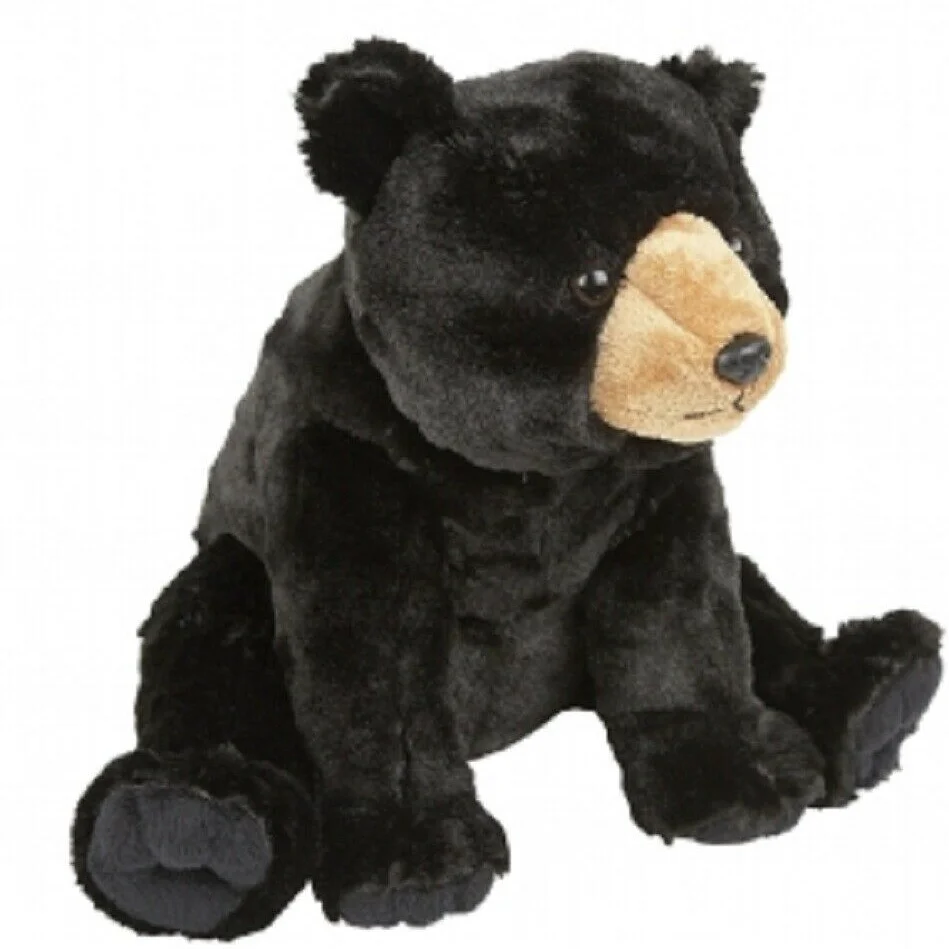 Plush Black Bear The Cute Plush Bear Cub Becomes A Comfortable Companion for Children