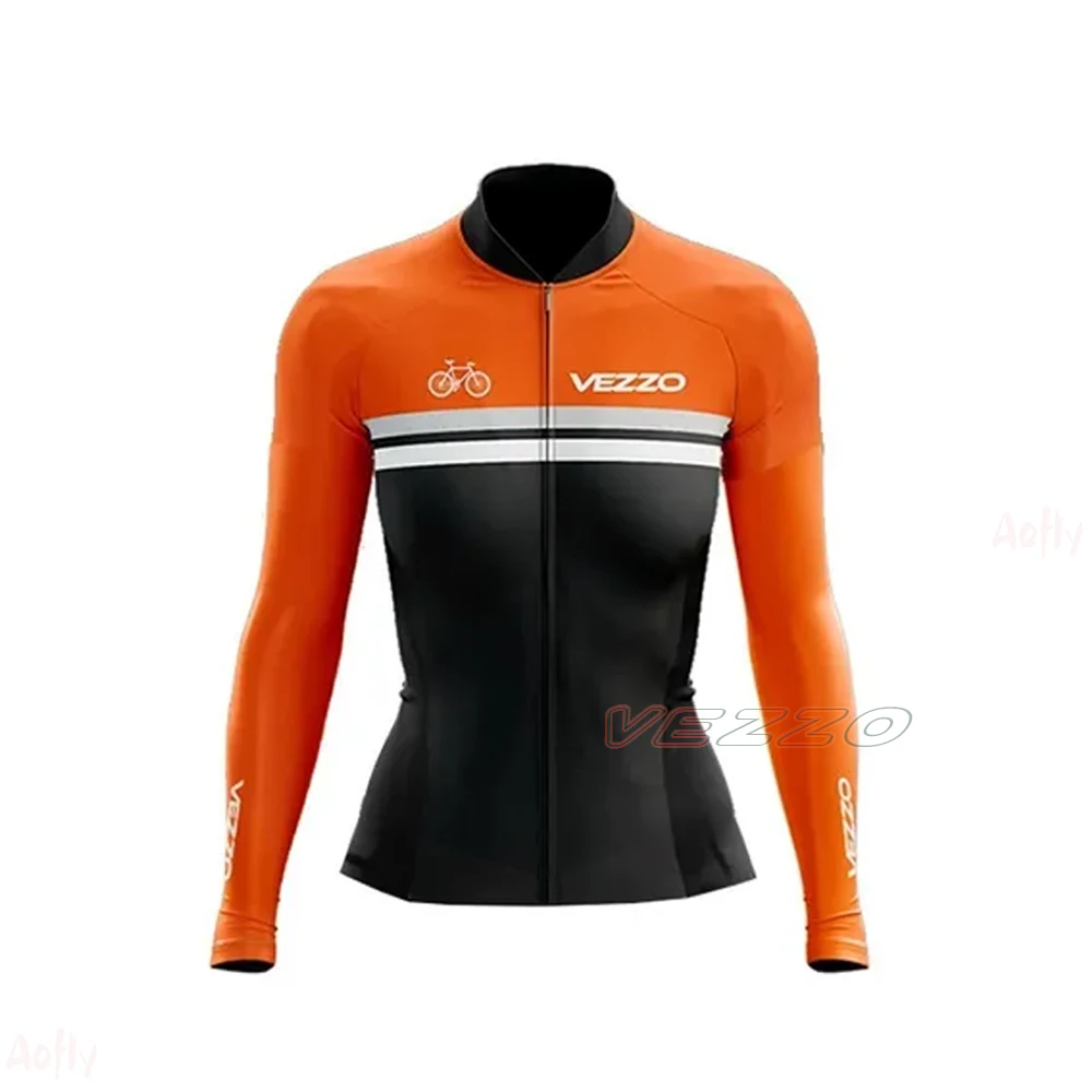 VEZZO Cycling Blouse Women\'s Long Sleeve Cycling Shirt Female Cyclist Shirt