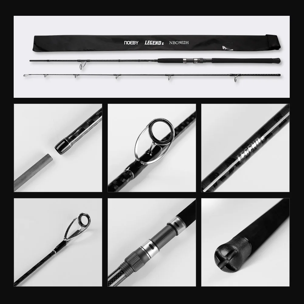 Imagem -06 - Noeby-stickbait Surf Spinning Rod Shore Jigging Vara de Pesca de Mar de Água Salgada Seção h xh Poder Lure 40160g 2.6m 2.75m 3.05m