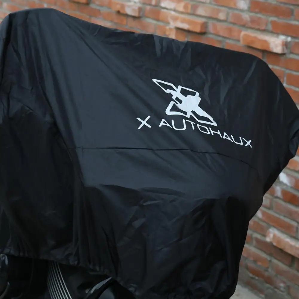 X AUTOHAUX M L XL SIZE Motorcycle Half Cover 210T Universal Outdoor Waterproof Dustproof Rain Dust UV Protector Motorcycle Bike