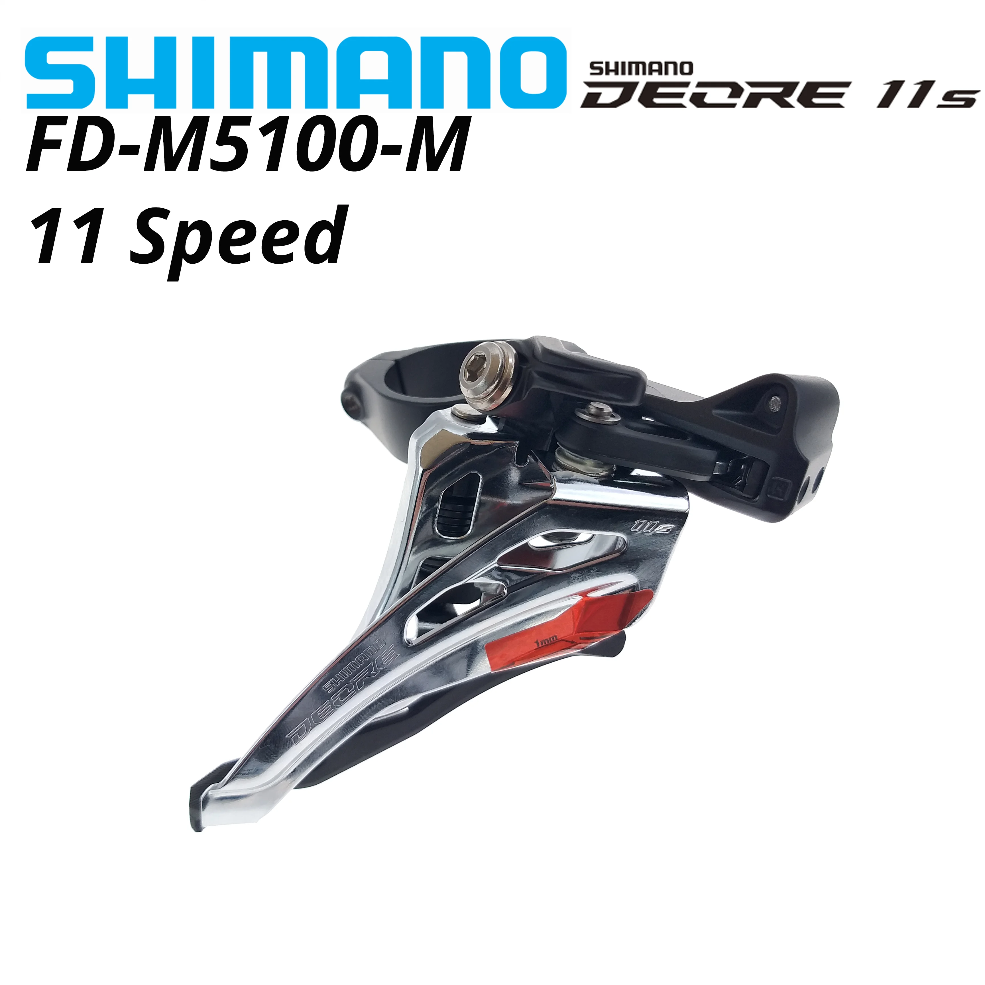 Shimano DEORE FD M4100 M5100 Front Derailleur FD-M4100-M FD-M5100 SIDE SWING Clamp Band Mount 2x10 Speed 34.9mm 10s 2x10S 2v 10v