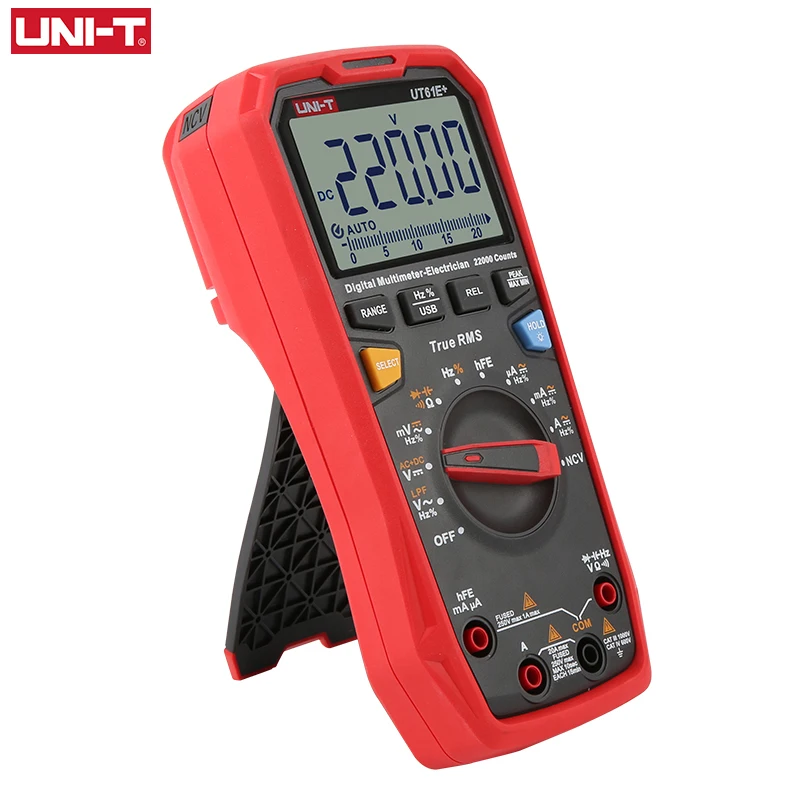 UNI-T UT61E+ Digital Multimeter Professional Tester True RMS Auto Range Unit Meter 220mF Large Capacitance 22000 Digits Display